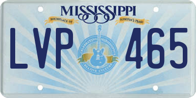 MS license plate LVP465