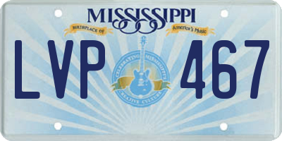 MS license plate LVP467