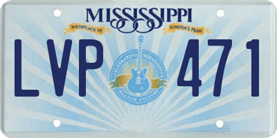MS license plate LVP471