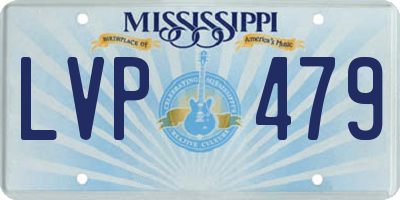 MS license plate LVP479