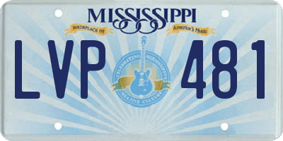 MS license plate LVP481