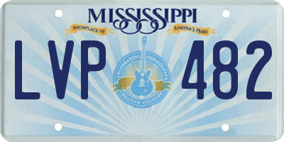 MS license plate LVP482