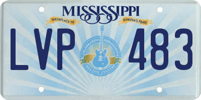 MS license plate LVP483