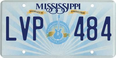 MS license plate LVP484