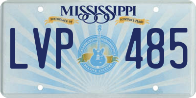 MS license plate LVP485