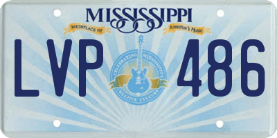 MS license plate LVP486