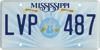 MS license plate LVP487