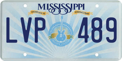 MS license plate LVP489