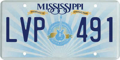 MS license plate LVP491