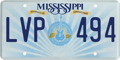 MS license plate LVP494