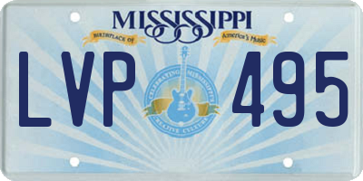 MS license plate LVP495