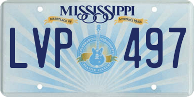 MS license plate LVP497