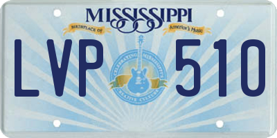 MS license plate LVP510