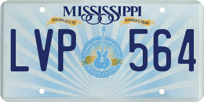 MS license plate LVP564