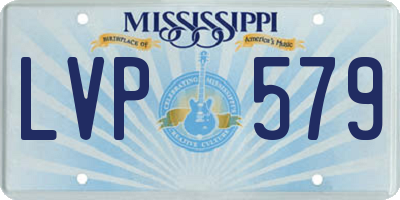 MS license plate LVP579