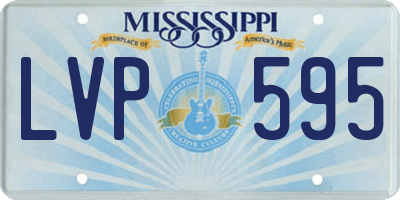 MS license plate LVP595