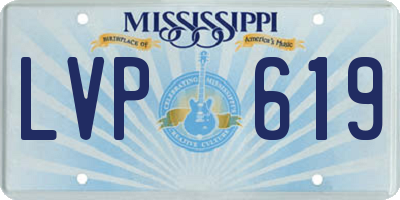 MS license plate LVP619