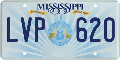 MS license plate LVP620