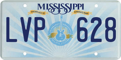 MS license plate LVP628