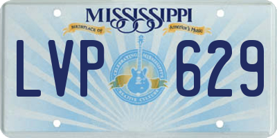 MS license plate LVP629