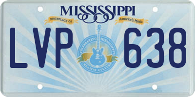 MS license plate LVP638