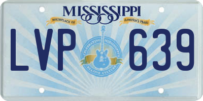 MS license plate LVP639