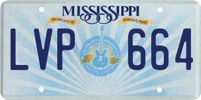 MS license plate LVP664