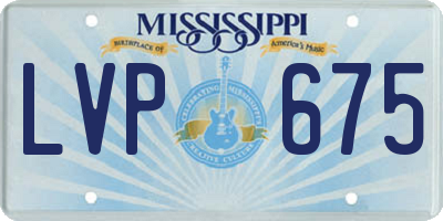 MS license plate LVP675