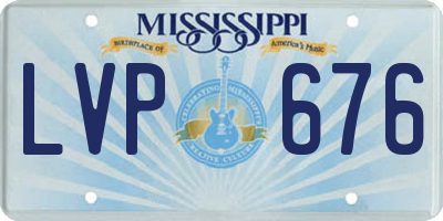 MS license plate LVP676