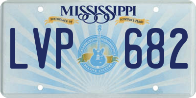 MS license plate LVP682