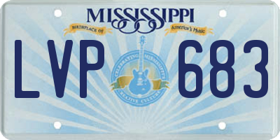 MS license plate LVP683
