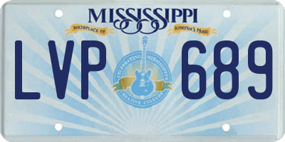 MS license plate LVP689