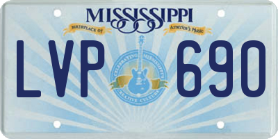 MS license plate LVP690