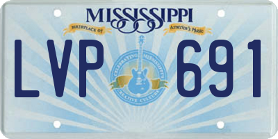 MS license plate LVP691