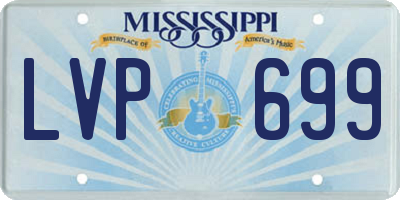 MS license plate LVP699