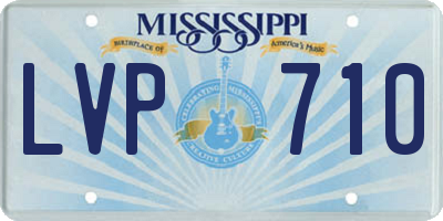 MS license plate LVP710