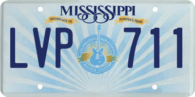 MS license plate LVP711