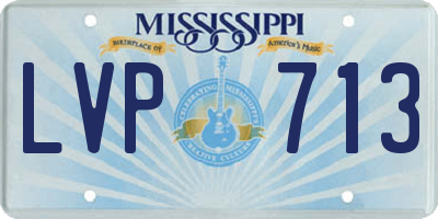 MS license plate LVP713