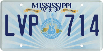 MS license plate LVP714