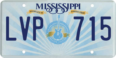 MS license plate LVP715