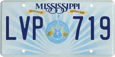 MS license plate LVP719
