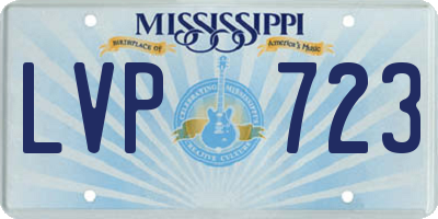 MS license plate LVP723