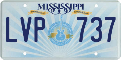 MS license plate LVP737