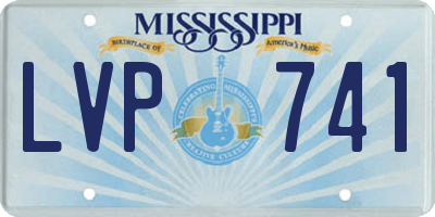 MS license plate LVP741