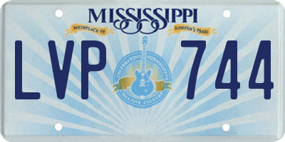 MS license plate LVP744