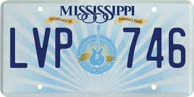 MS license plate LVP746