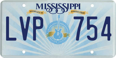 MS license plate LVP754