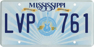 MS license plate LVP761