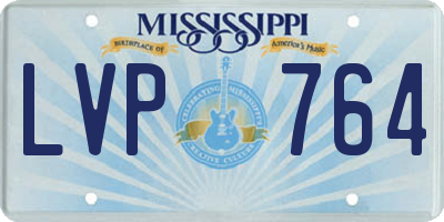 MS license plate LVP764
