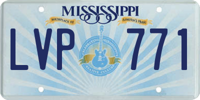 MS license plate LVP771